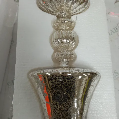 BOXED HOME REFLECTIONS PRE-LIT LED MERCURY GLASS LAMP SILVER