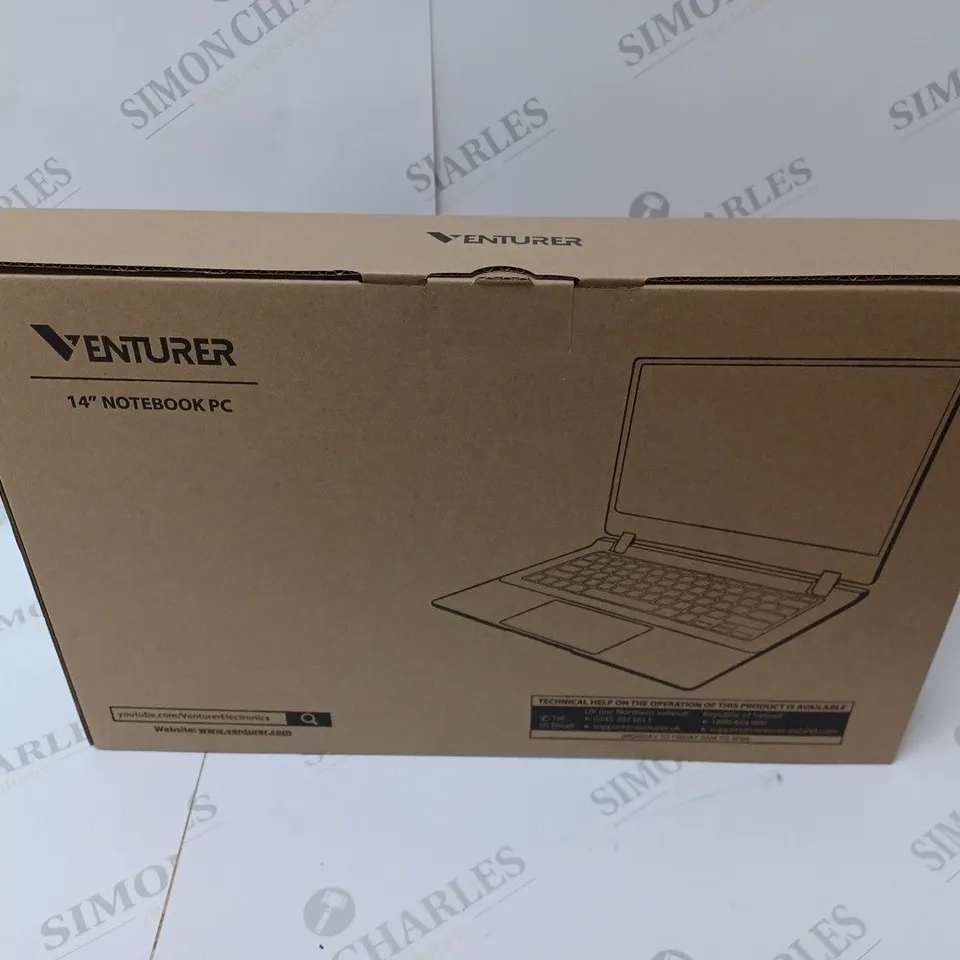 BRAND NEW BOXED VENTURER EUROPA 14 PLUS 14" NOTEBOOK PC - MATT BLACK