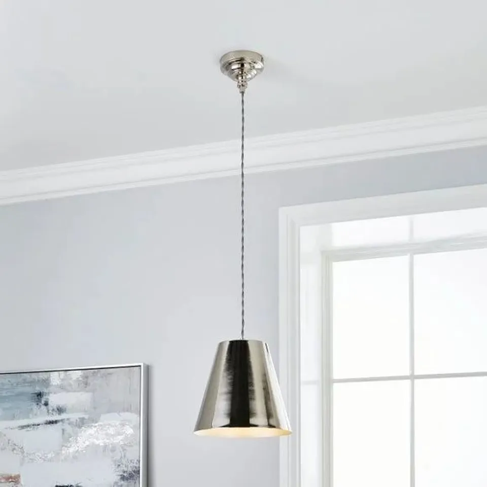 BOXED DORMA BEDFORD NICKEL PENDANT LIGHT