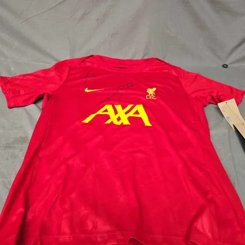 SIGNED LIVERPOOL FC TRAINING TOP SIZE L