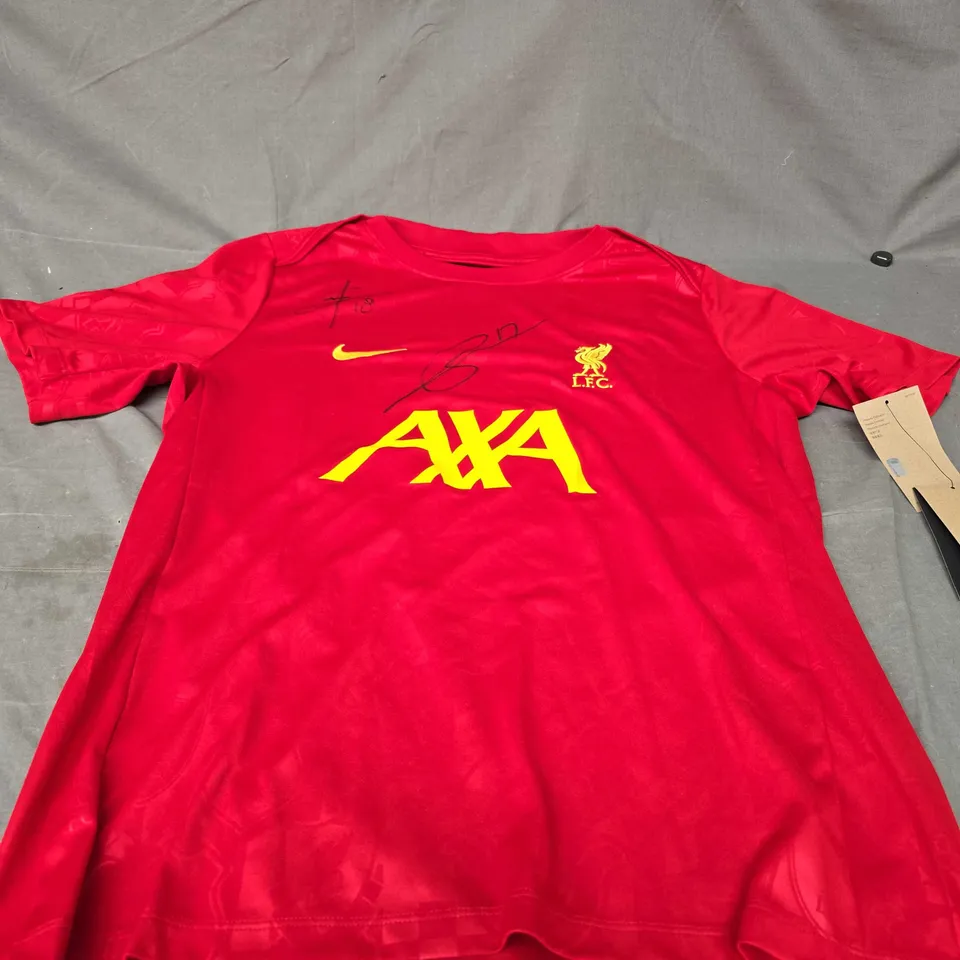 SIGNED LIVERPOOL FC TRAINING TOP SIZE L