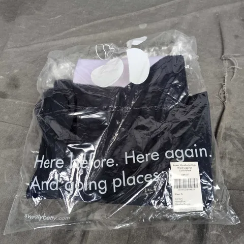 SWEATY BETTY LONDON POWER ULTRASCULPT HIGH WAIST LEGGINGS COLOURBLOCK - NAVY BLUE / HEATHER PURPLE, SIZE S
