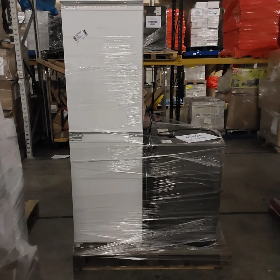 HISENSE RIB291F4AWF BUILT IN FRIDGE FREEZER WHITE AND HAIER FREESTANDING WASHER DRYER IN GRAPHITE