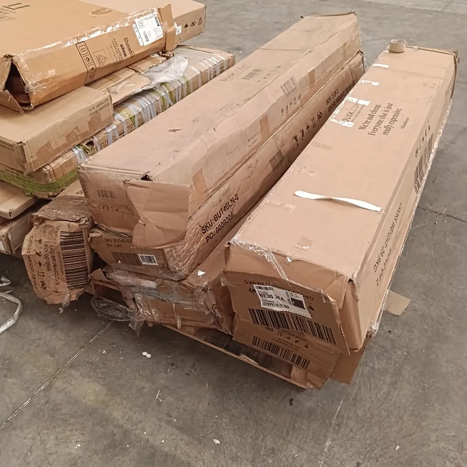 PALLET OF ASSORTED, INCOMPLETE FURNITURE PARTS AND PIECES 
