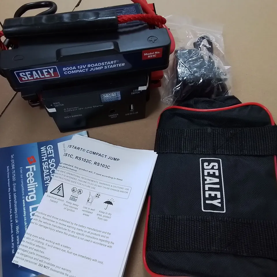 SEALEY 800A 12V ROADSTERS COMPACT JUMP STARTER - RS1C