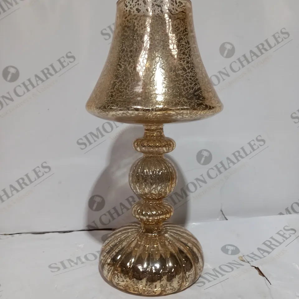 HOME REFLECTIONS PRE-LIT LED MERCURY GLASS LAMP GOLD
