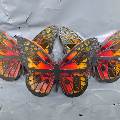 GARDEN REFLECTIONS SET OF 4 BUTTERFLY GROUND STAKE LIGHTS