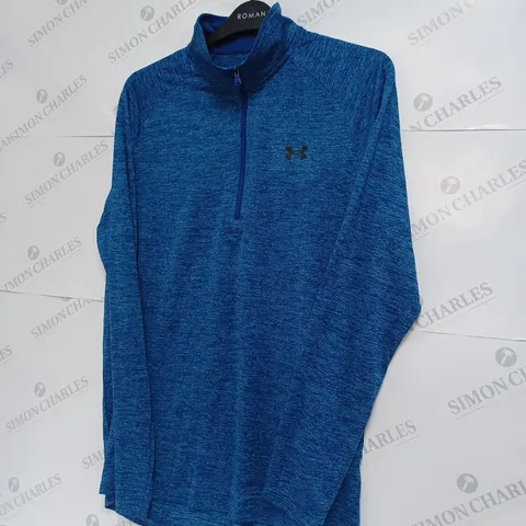MENS UNDER ARMOUR 1/4 ZIP BLUE SIZE MEDIUM 