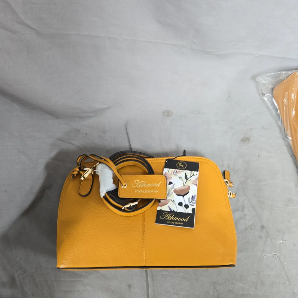 ASHWOOD LUXURY LEATHER BAG – MUSTARD YELLOW