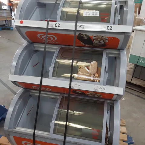 WALL'S TRIPLE LEVEL DISPLAY ICE CREAM FREEZER