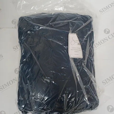 OHS CORAL FLEECE HOODIE BLANKET IN NAVY