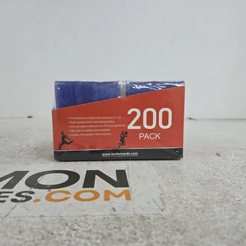 200-PACK CLEAR TRADING CARD SLEEVES (STANDARD SIZE) – BOXED
