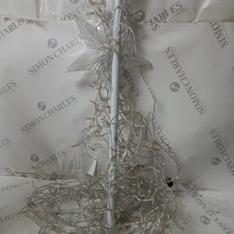 BOXED 8-FOOT WHITE WATERFALL LIGHT-UP OUTDOOR CHRISTMAS TREE