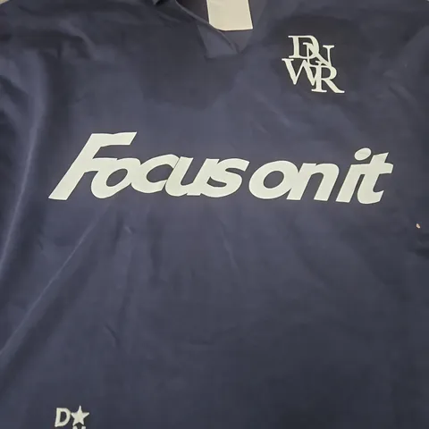 ZARA FOCUS ON IT SHORT SLEEVE TOP IN NAVY SIZE XL