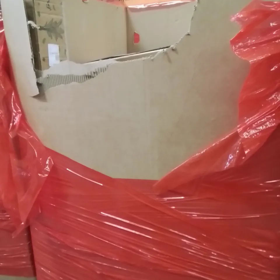 PALLET OF ASSORTED HOUSEHOLD GOODS AND PRODUCTS TO INCLUDE;ARTIFICIAL TREE,SPOT CLEANER,SOLAR PANEL