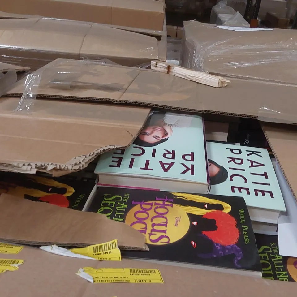 PALLET CONTAINING A LARGE QUANTITY OF ASSORTED BOOKS AND RELATED ITEMS