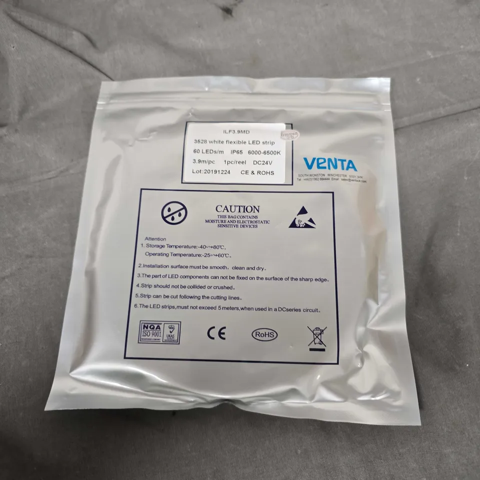 APPROXIMATELY 20 VENTA WHITE LED FLEXIBLE LIGHTING STRIPS