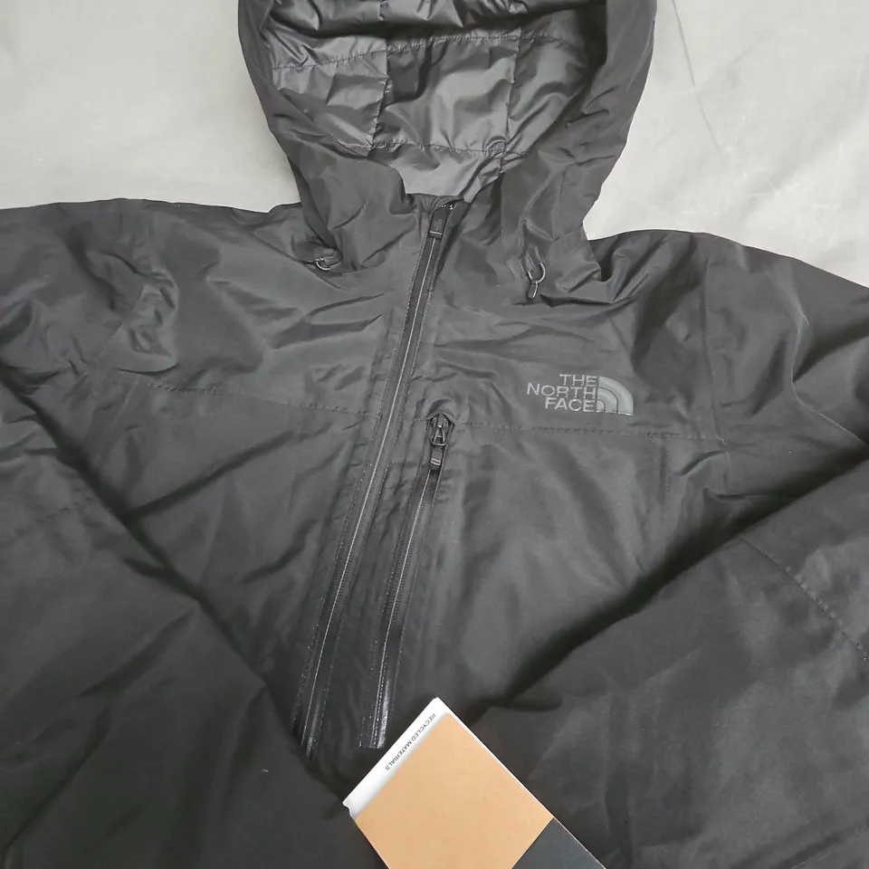 THE NORTH FACE HOODED WATERPROOF JACKET – BLACK, MENS - SIZE S
