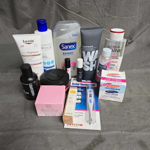 APPROXIMATELY 20 ASSORTED HEALTH & BEAUTY PRODUCTS TO INCLUDE - TROPIC TEMPLE ROLL-ON - MANSCAPED CROP PRESERVER - AROMA ACTIVE UNIVERSAL REPAIR CREAM - ETC