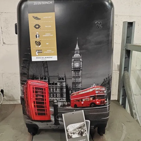 ROCKLANDS LONDON THEMED HARD SHELLED WHEELED LUGGAGE CASE