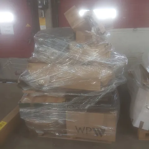 PALLET OF ASSORTED HOUSEHOLD GOODS AND INCOMPLETE FURNITURE PARTS