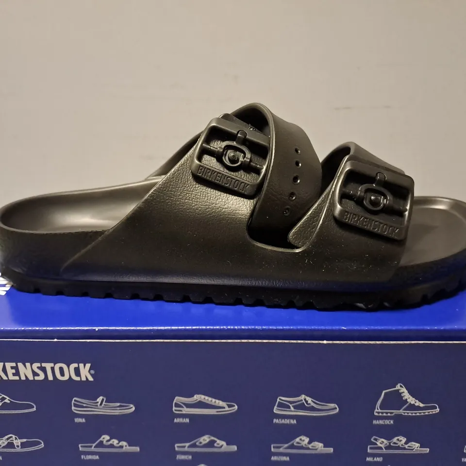 BOXED BIRKENSTOCK ARIZONA EVA BLACK SANDALS - UK 7 