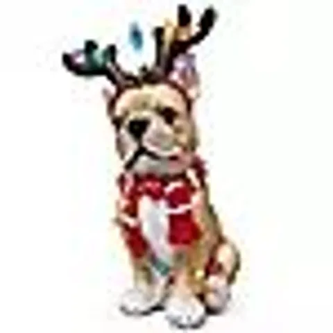 SANTA EXPRESS PRE LIT DOG DECOR GOLDEN