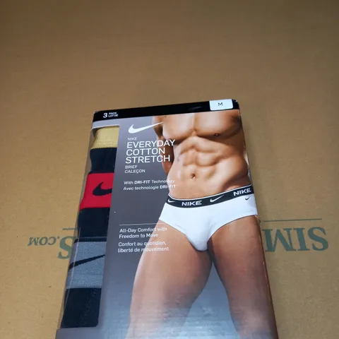 MENS NIKE COTTON STRETCH BRIEFS SIZE M