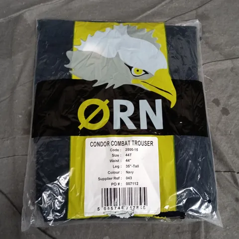 BAGGED ORN CONDOR COMBAT TROUSERS – NAVY, UK 44 TALL (WAIST 44IN, LEG 35IN)
