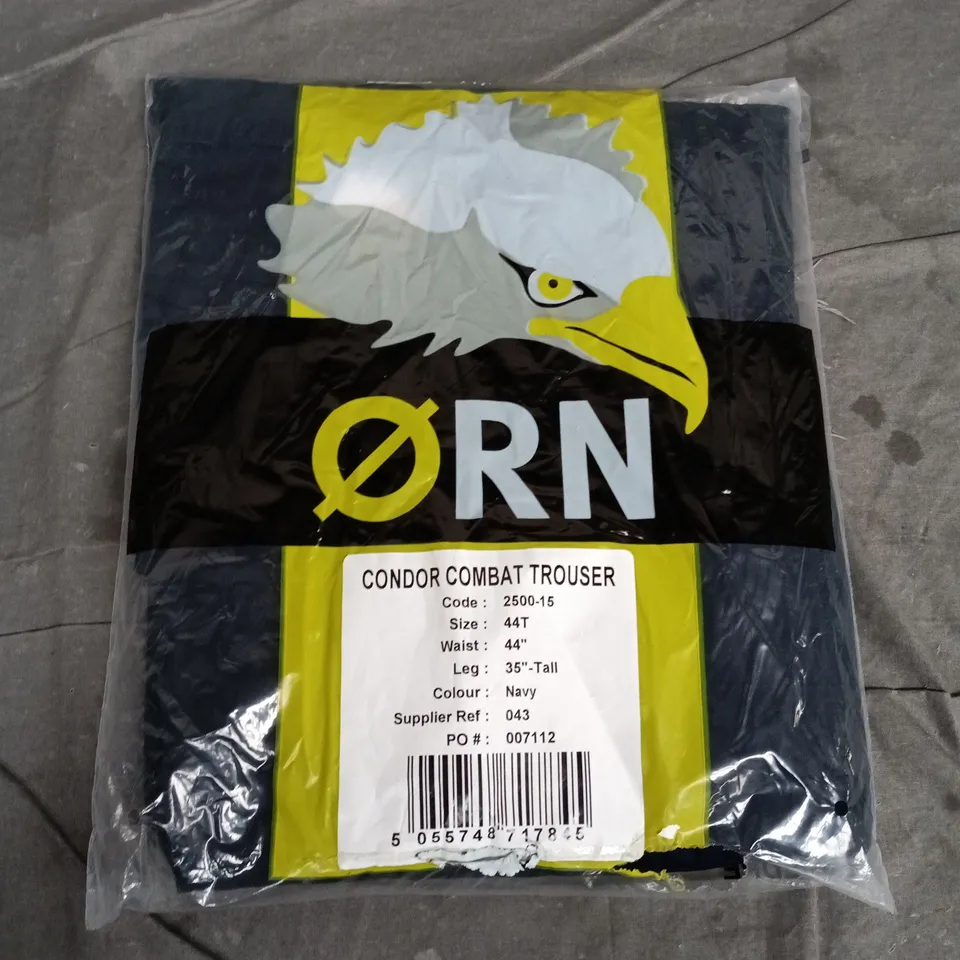 BAGGED ORN CONDOR COMBAT TROUSERS – NAVY, UK 44 TALL (WAIST 44IN, LEG 35IN)