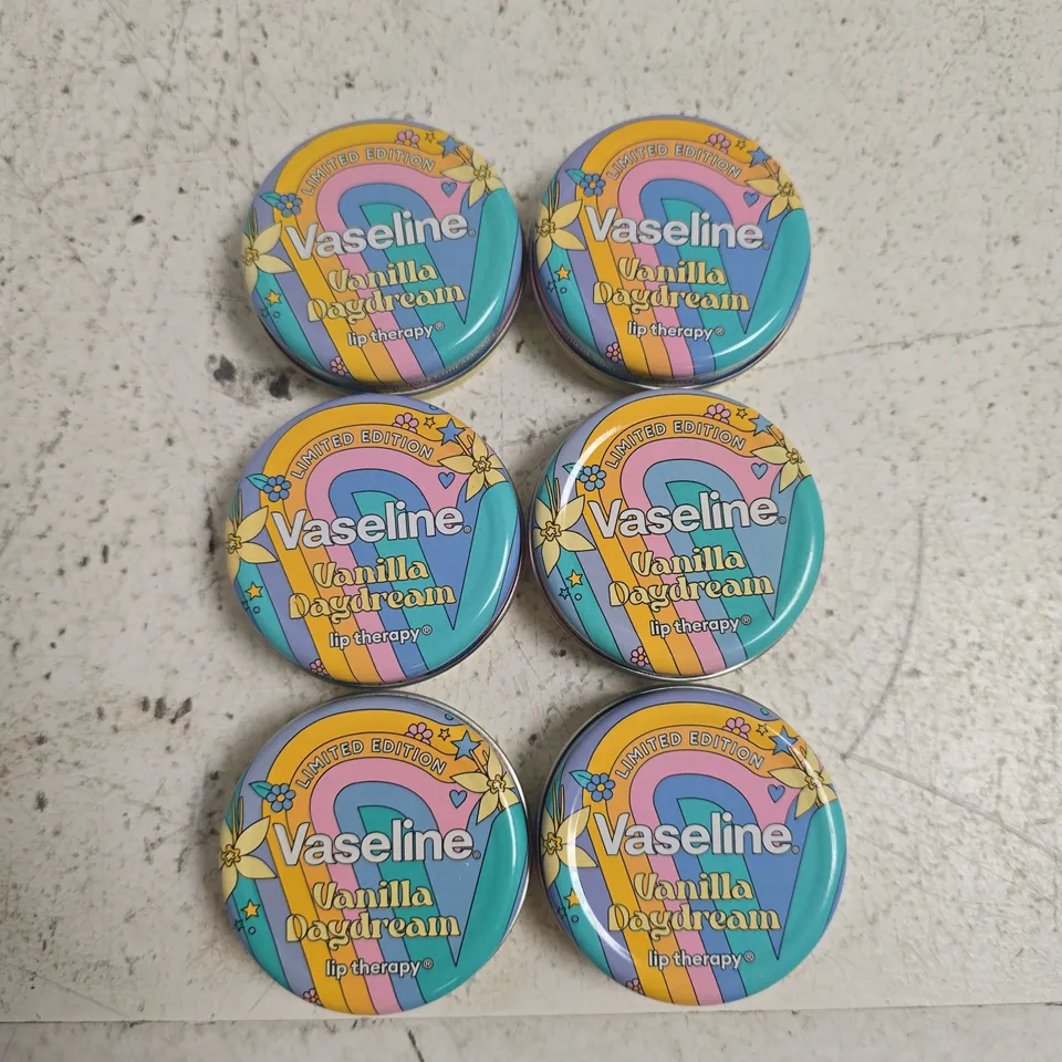 VASELINE VANILLA DAYDREAM LIP THERAPY TINS – LIMITED EDITION, SET OF 6