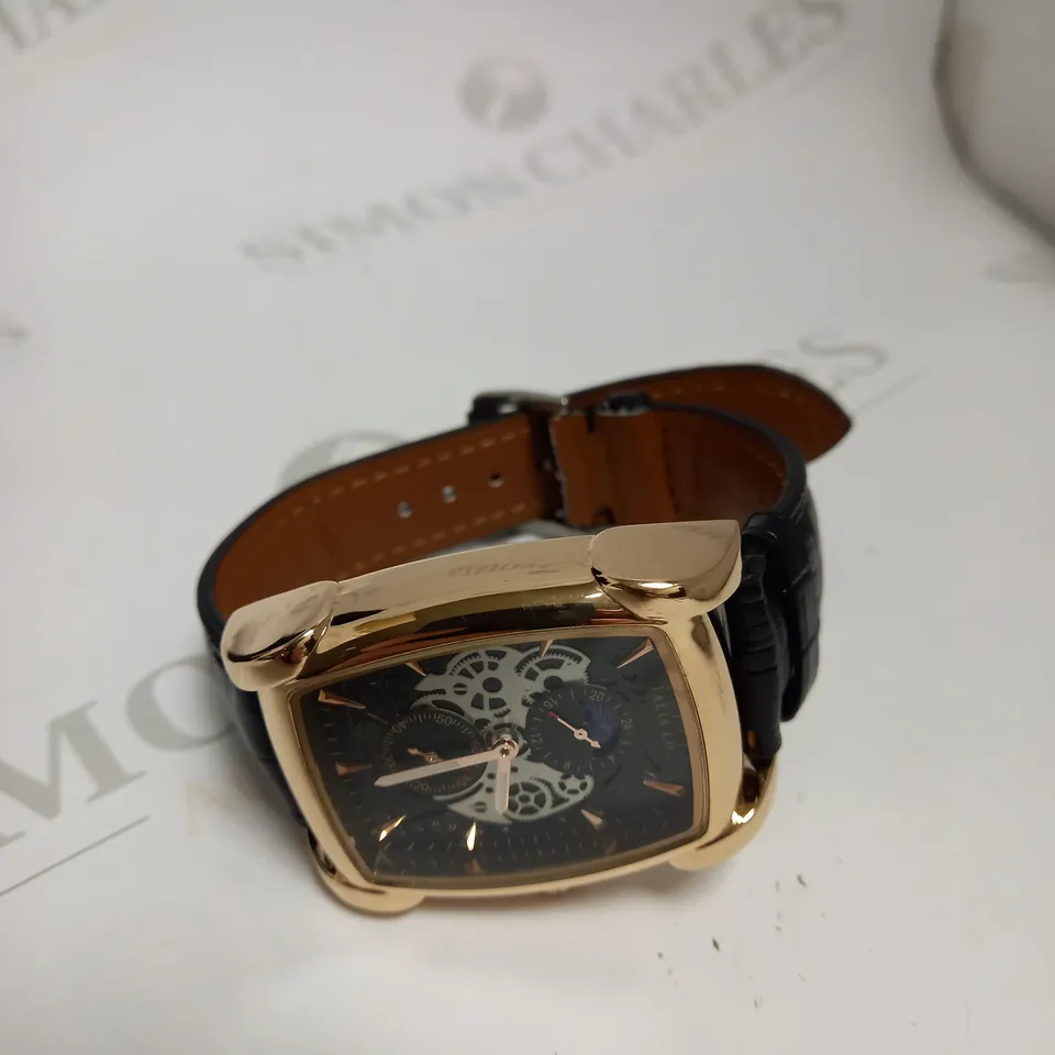MENS TALIS CO WATCH – MOON PHASE MOVEMENT – SUB DIAL – GENUINE LEATHER STRAP