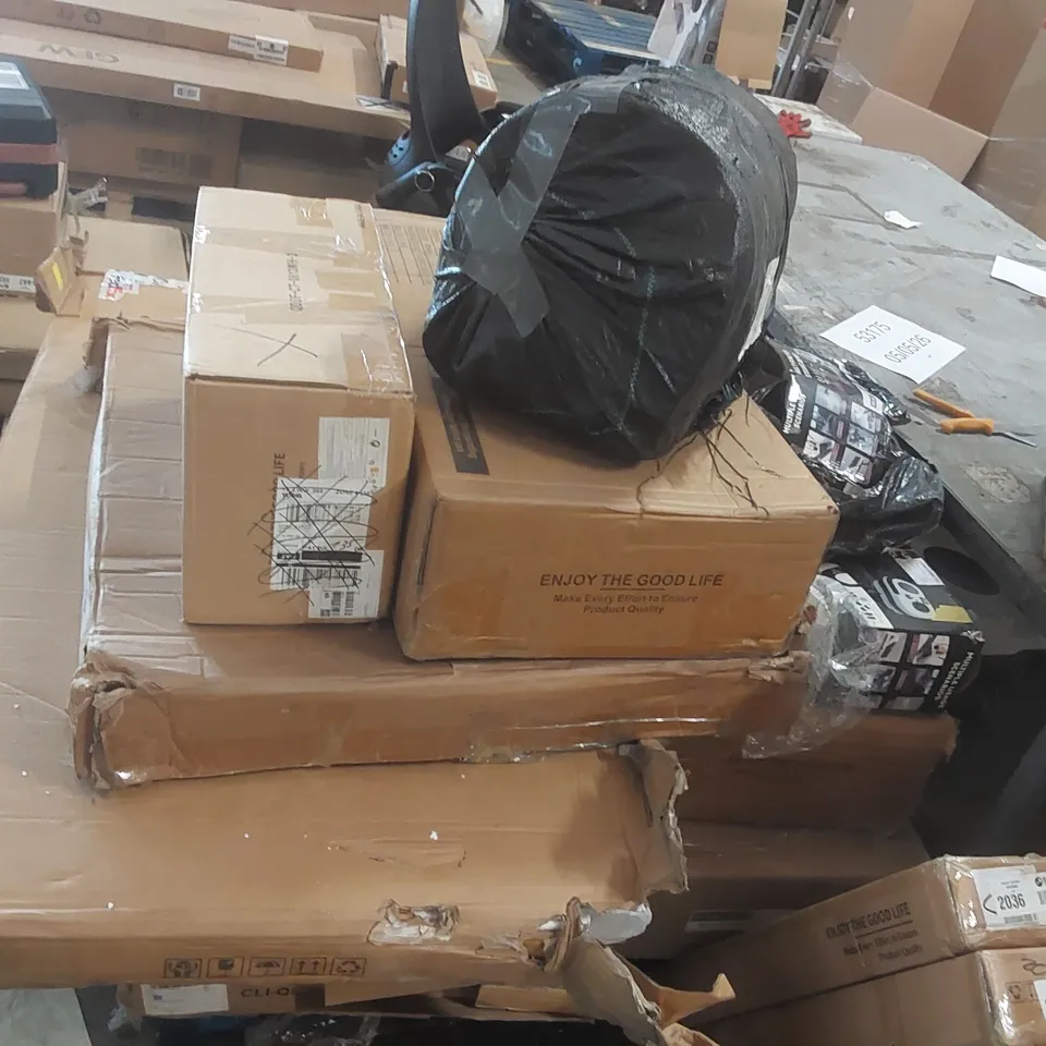 PALLET CONTAINING A LARGE QUANTITY OF ASSORTED FURNITURE PARTS ECT 