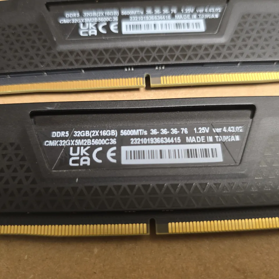 Corsair Vengeance DDR5 RAM 32GB (2x16GB) 5600MHz – 2x DIMMs