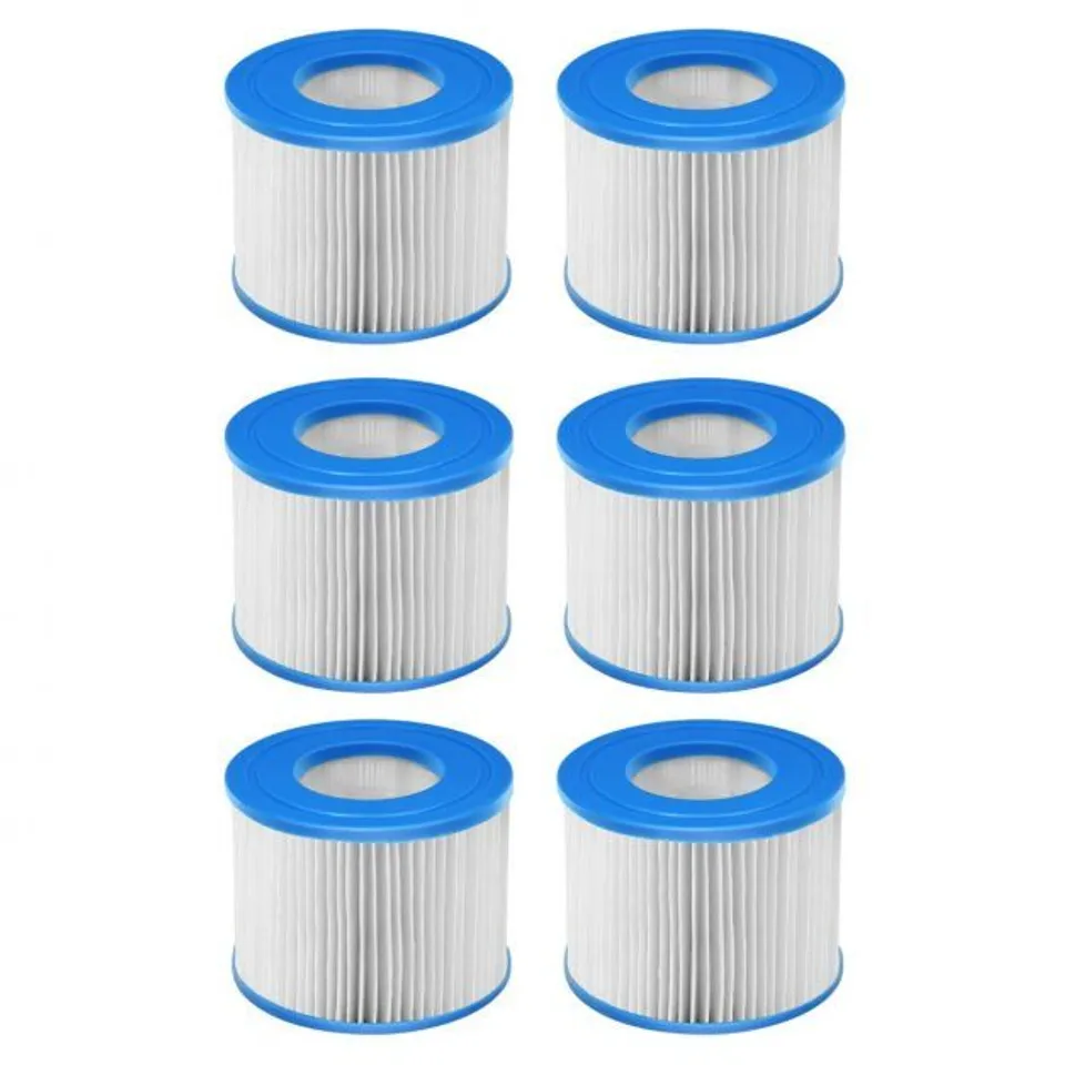 BOXED COSTWAY 6 PIECES HOT TUB FILTER CARTRIDGES COMPATIBLE WITH MOST MASSAGE POOL