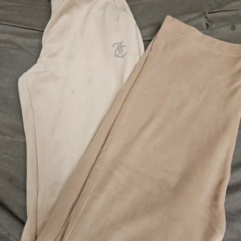 JUICY COUTURE VELVET LOGO TROUSERS, CAMEL - UK SIZE XS