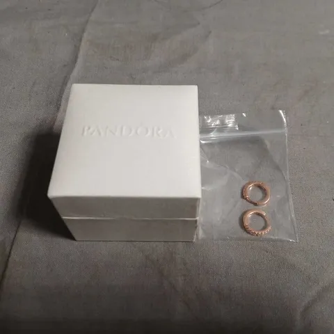 PANDORA RINGS – SET OF 2, ROSE-GOLD TONE, IN PANDORA BOX