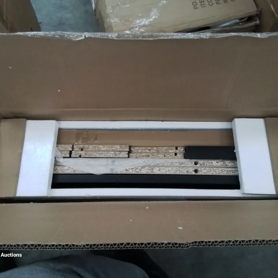BOXED 2 DRAWER CHEST OF DRAWERS IN BLACK
