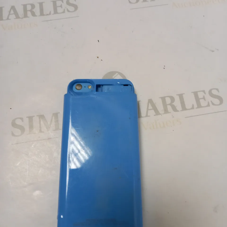 APPLE BLUE IPHONE 5C MODEL A1507 WITH CHARGING CASE
