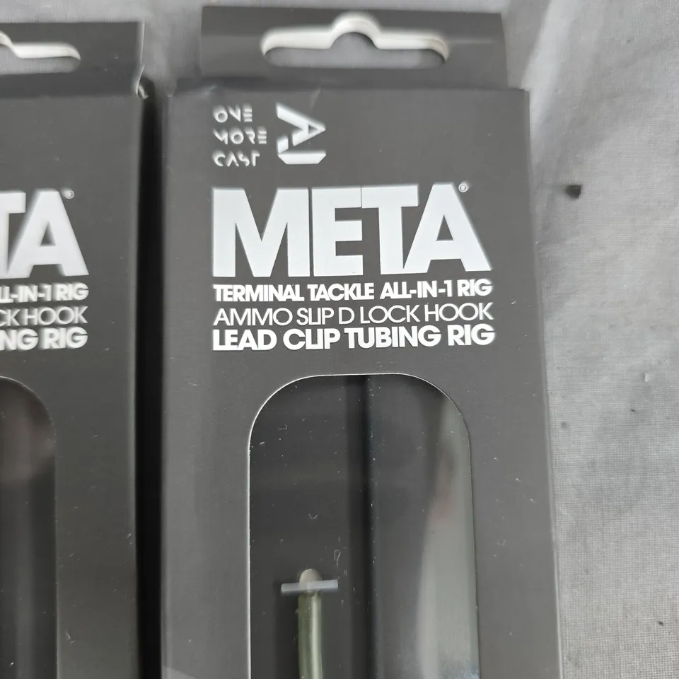 LOT OF 9 META TERMINAL TACKLE ALL-IN-1 RIG LEAD CUP TUBING RIG