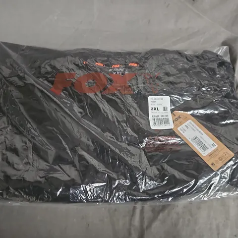 BAGGED FOX COLLECTION HOODY – BLACK/ORANGE, UK 2XL