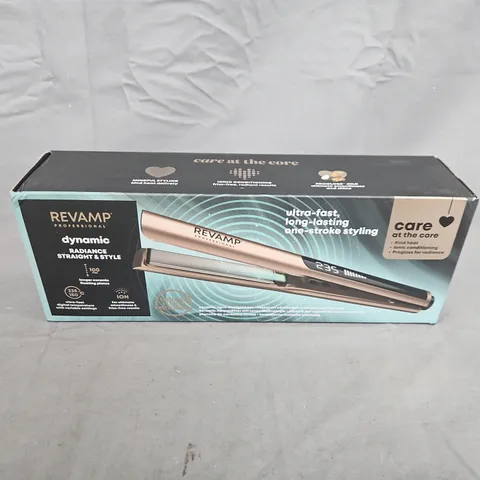 REVAMP PROFESSIONAL DYNAMIC RADIANCE STRAIGHT & STYLE HAIR STRAIGHTENER – BOXED (ST-1900GD-GB)