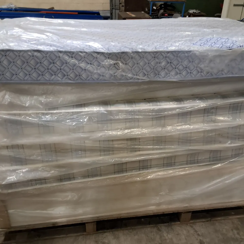 PALLET CONTAINING 3FT DUVAN BASE AND 5 SINGLE MATTRESSES 