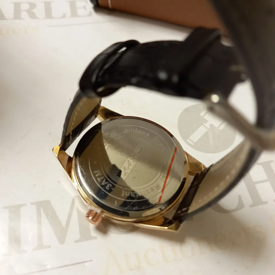 LA BANUS TWO TONE LEATHER STRAP WRISTWATCH  RRP £500
