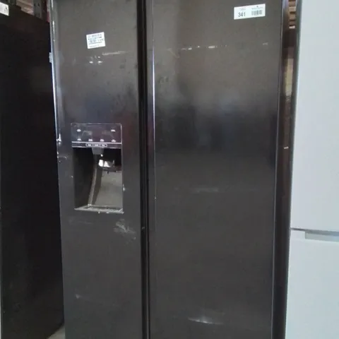 FRIDGEMASTER MS91500IEB 90CM WIDE SIDE BY SIDE, WATER AND ICE, AMERICAN FRIDGE FREEZER - BLACK