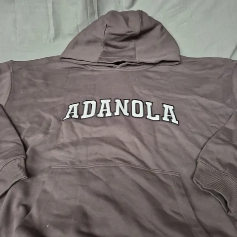 ADANOLA SLOGAN HOODIE SIZE S