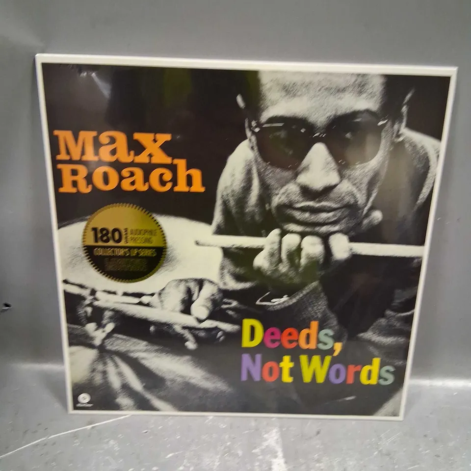 SEALED MAX ROACH DEEDS, NOT WORDS 180 GRAM AUDIOPHILE PRESSING COLLECTORS LP SERIES LIMITED EDITION