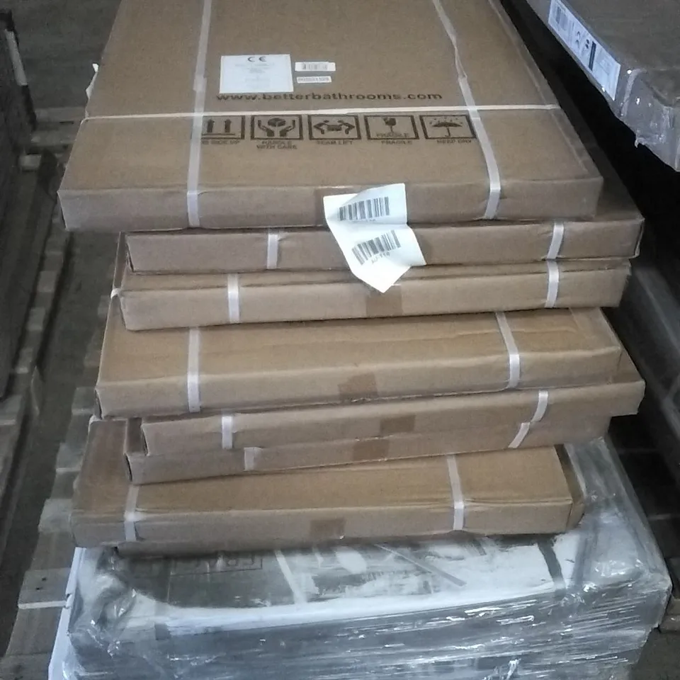 PALLET OF APPROX 11 ASSORTED SHOWER SCREENS TO INCLUDE TRINITY PREMIUM AND AQUALINE