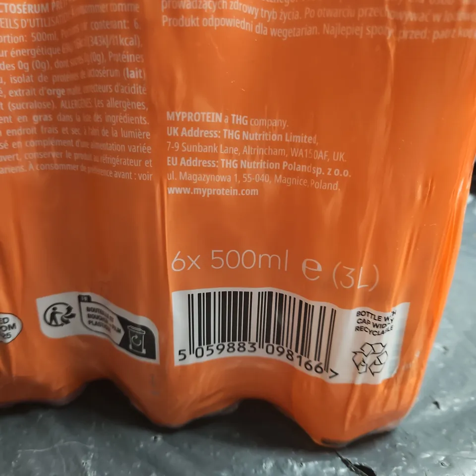 MYPROTEIN PROTEIN WATER PEACH TEA 12X500ML – 20G PROTEIN PER BOTTLE