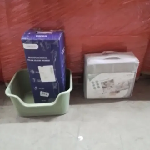 PALLET OF ASSORTED HOUSEHOLD GOODS AND PRODUCTS TO INCLUDE;PLAYMAT,CAT LITTER TRAY,STEAM WASHER